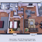 1, 4, 5 and 8 Series - 2 Bedroom, 2 Bath -1090 to 1145 SF
